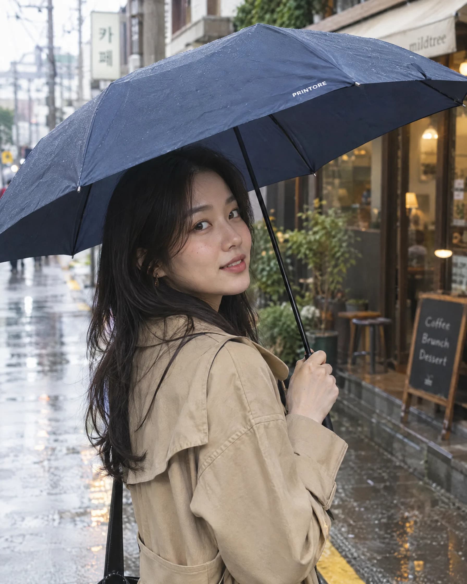인쇄 3단 우산 화보